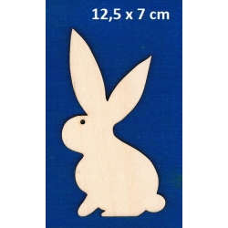Królik , zajączek   12,5x7cm  / Wielkanoc / sklejka #3mm /  IV , zając
